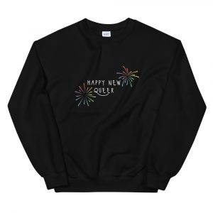 Happy new queer sweater black